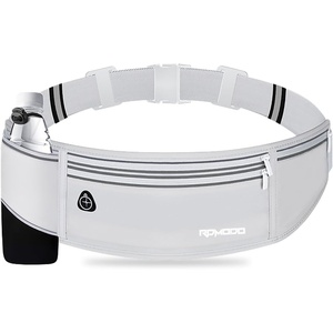 Slim Running Belt, Water Resistant Fanny Pack for Women Men, Black(09-Light Grey)