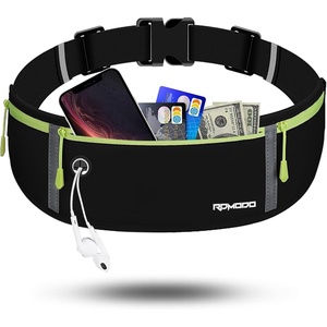 Slim Running Belt, Water Resistant Fanny Pack for Women Men, Black(11-Black-Green)
