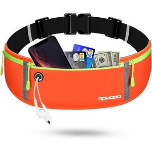 Slim Running Belt, Water Resistant Fanny Pack for Women Men, Black(12-Orange)