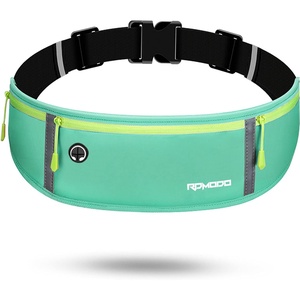 Slim Running Belt, Water Resistant Fanny Pack for Women Men, Black(14-Blue-Green)