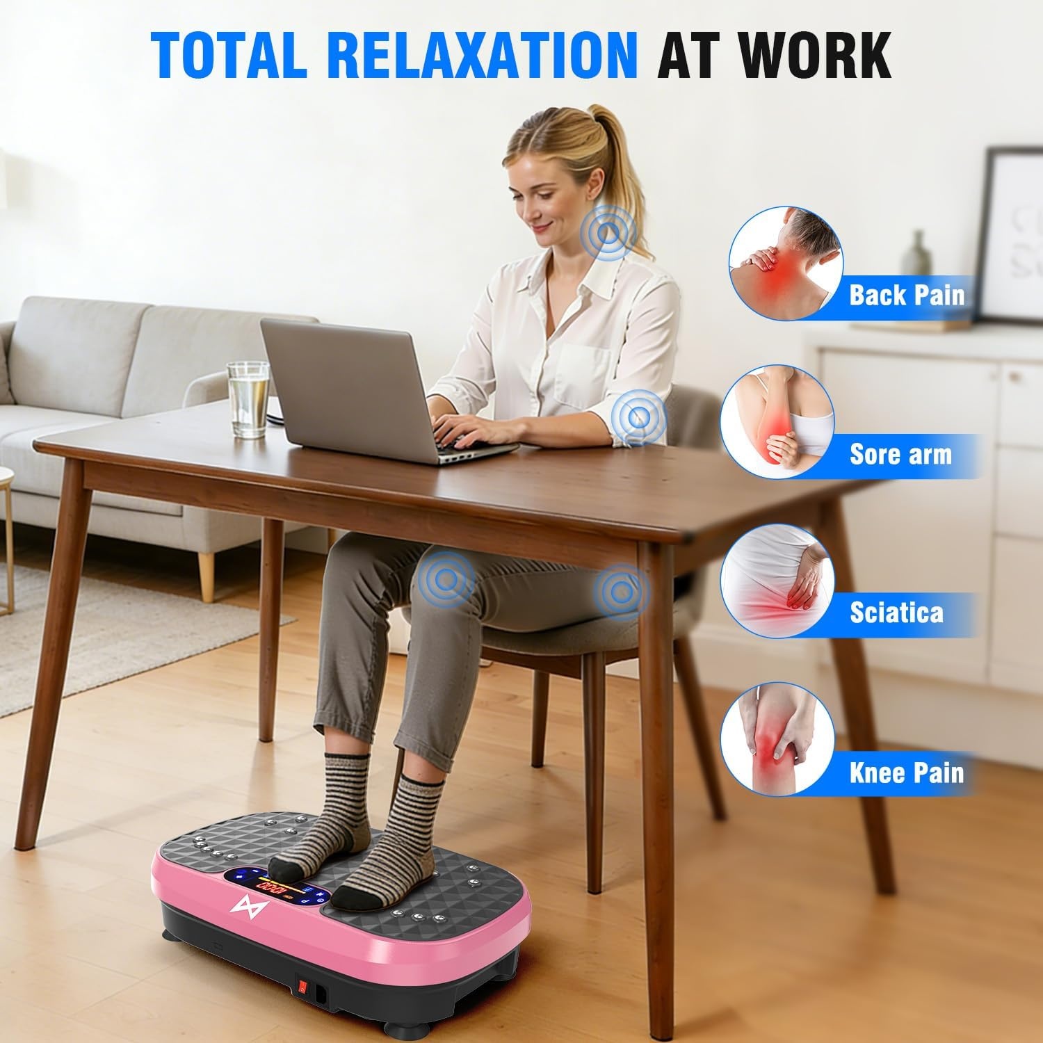 image:imageAXV Vibration Plate Fitness Platform Exercise Machine Body Vibrating BoardPINK