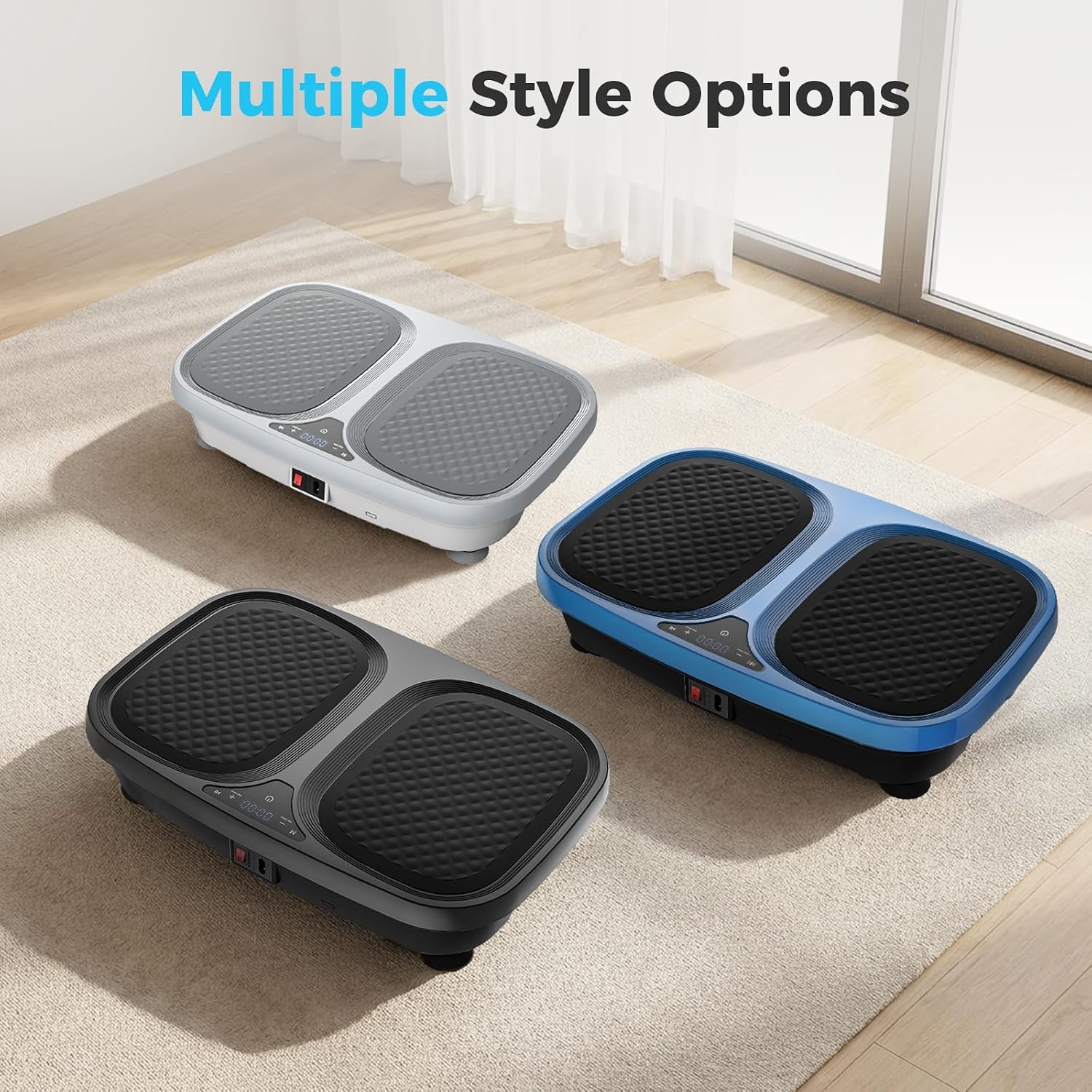 image:imageDUMOS Vibration Plate Whole Body Workout Machine with LED Touch Screen amp Pull Ropes for Weight Loss amp Muscle Toning Vibrate Platform MachinesBlack