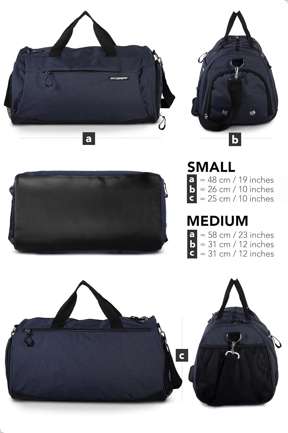 image:imageFitgriff Gym Bag for Men amp Women with Shoe amp Wet Compartment Duffle Bag for Travel Sports Fitness amp WorkoutNavy Blue