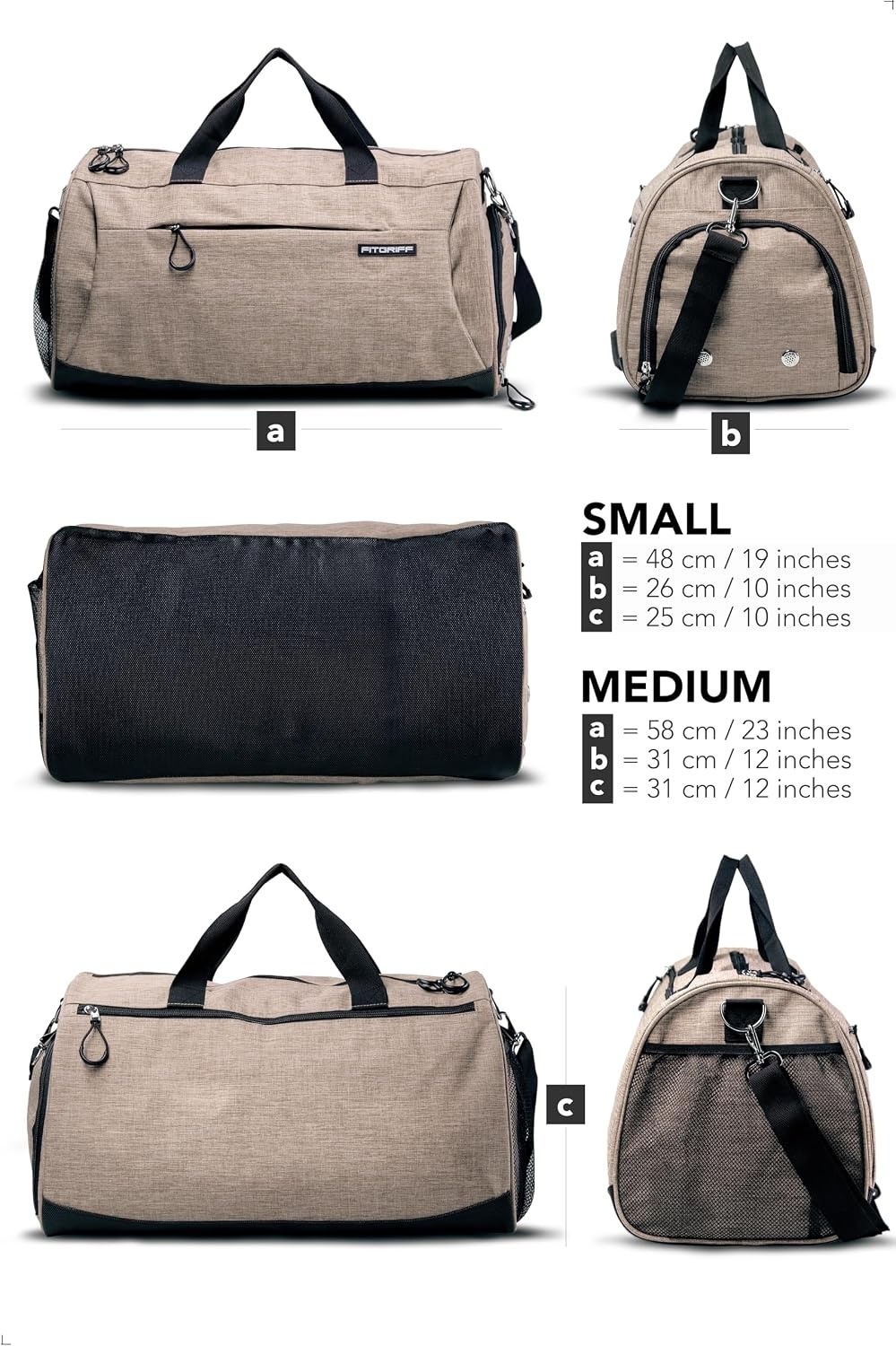 image:imageFitgriff Gym Bag for Men amp Women with Shoe amp Wet Compartment Duffle Bag for Travel Sports Fitness amp WorkoutSand