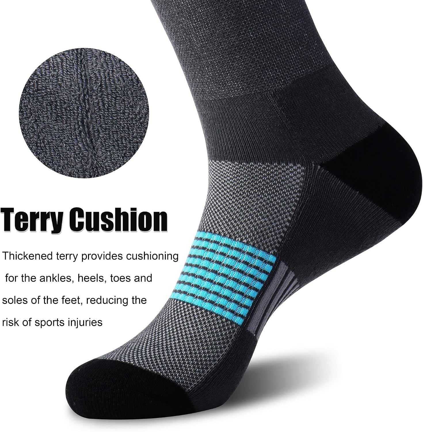 image:imageJeasona Athletic Socks Men Running Cycling Gifts for Runners Riders Sports Gear AccessoriesMulticolored Running 3 Pairs