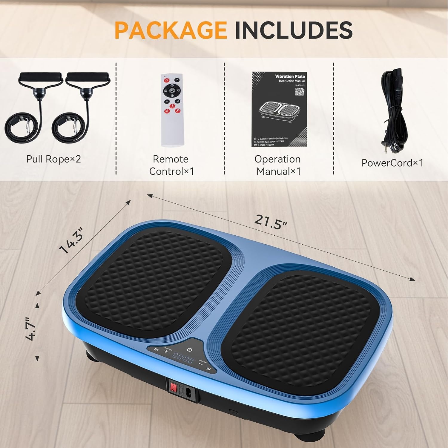 image:imageNEWBULIG Vibration Plate Exercise Machine Body Shaker for Home OfficeBlue
