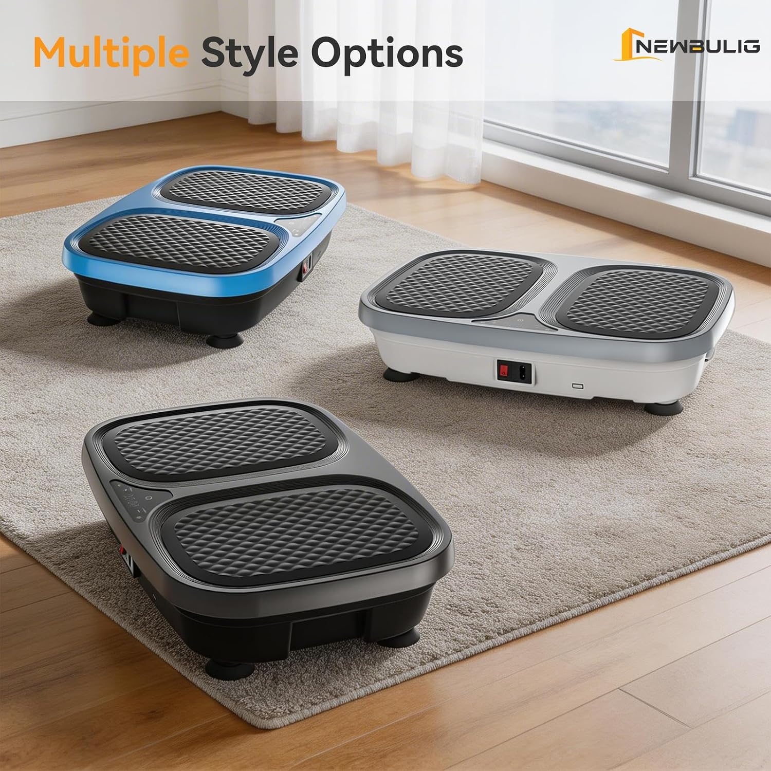 image:imageNEWBULIG Vibration Plate Exercise Machine Body Shaker for Home OfficeBlue