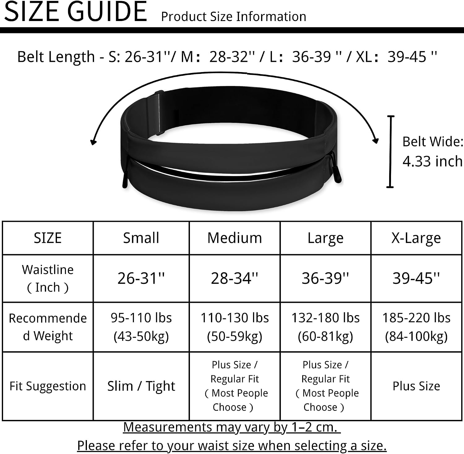 image:imageRunning Belt for Men Women Waterresistant Fanny Pack with 3 Zipper Pockets amp Reflective Safety Strips Adjustable Waist Pack Jogging Pouch for Phone Keys amp Essentials Black LargeBlack
