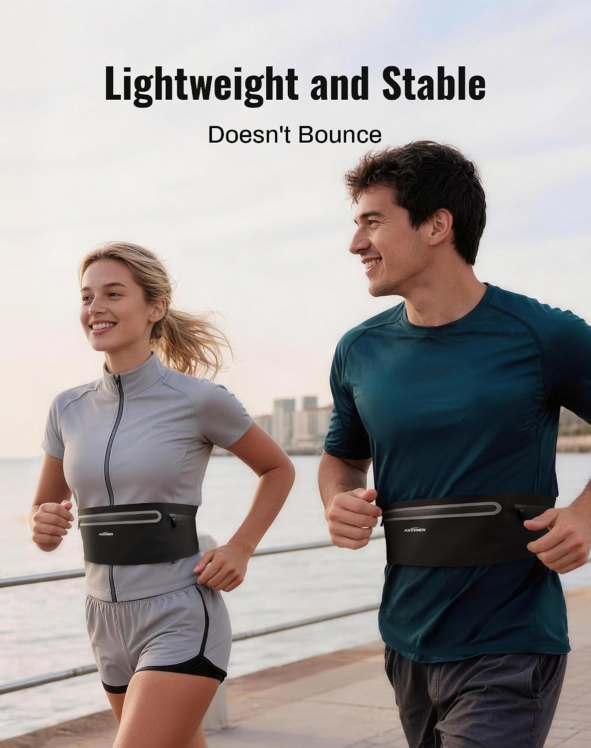 image:imageRunning Belt for Women amp MenUltra Light Slim Running BeltsBlack