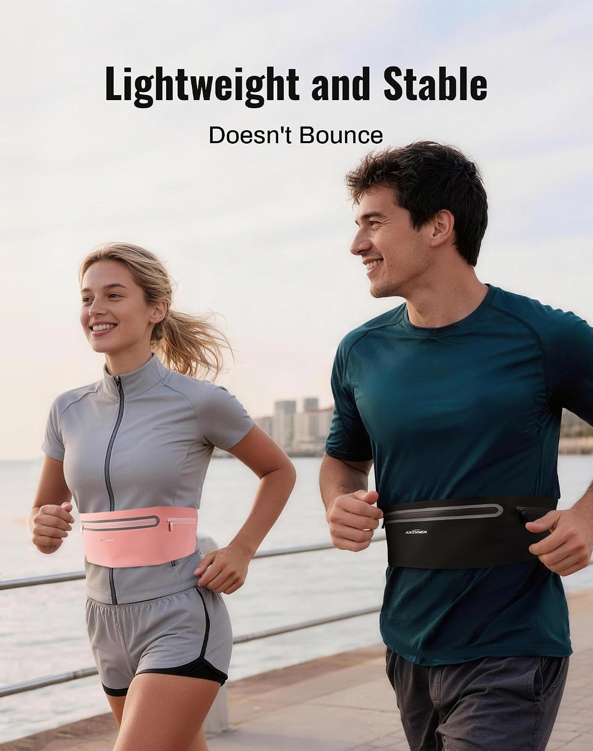 image:imageRunning Belt for Women amp MenUltra Light Slim Running BeltsPink