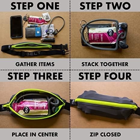 image:imageSPIbelt Running Belt Original Monochromatic Women Men Phone Holder for Running Running Fanny Pack Holder for Phone Running Waist Pack Adjustable Waist Fits All Phones White wWhite ZipperFuchsia with Black Zipper