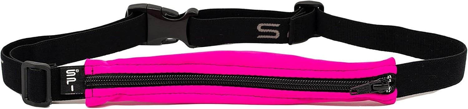 image:imageSPIbelt Running Belt Original Monochromatic Women Men Phone Holder for Running Running Fanny Pack Holder for Phone Running Waist Pack Adjustable Waist Fits All Phones White wWhite ZipperFuchsia with Black Zipper