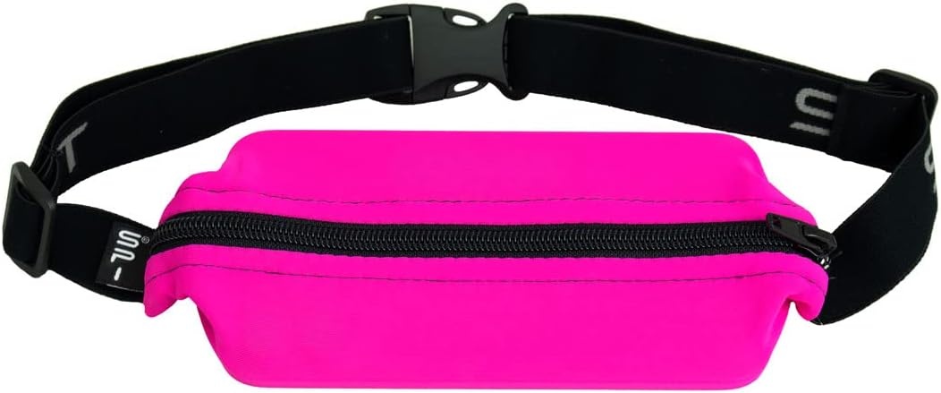 image:imageSPIbelt Running Belt Original Monochromatic Women Men Phone Holder for Running Running Fanny Pack Holder for Phone Running Waist Pack Adjustable Waist Fits All Phones White wWhite ZipperFuchsia with Black Zipper