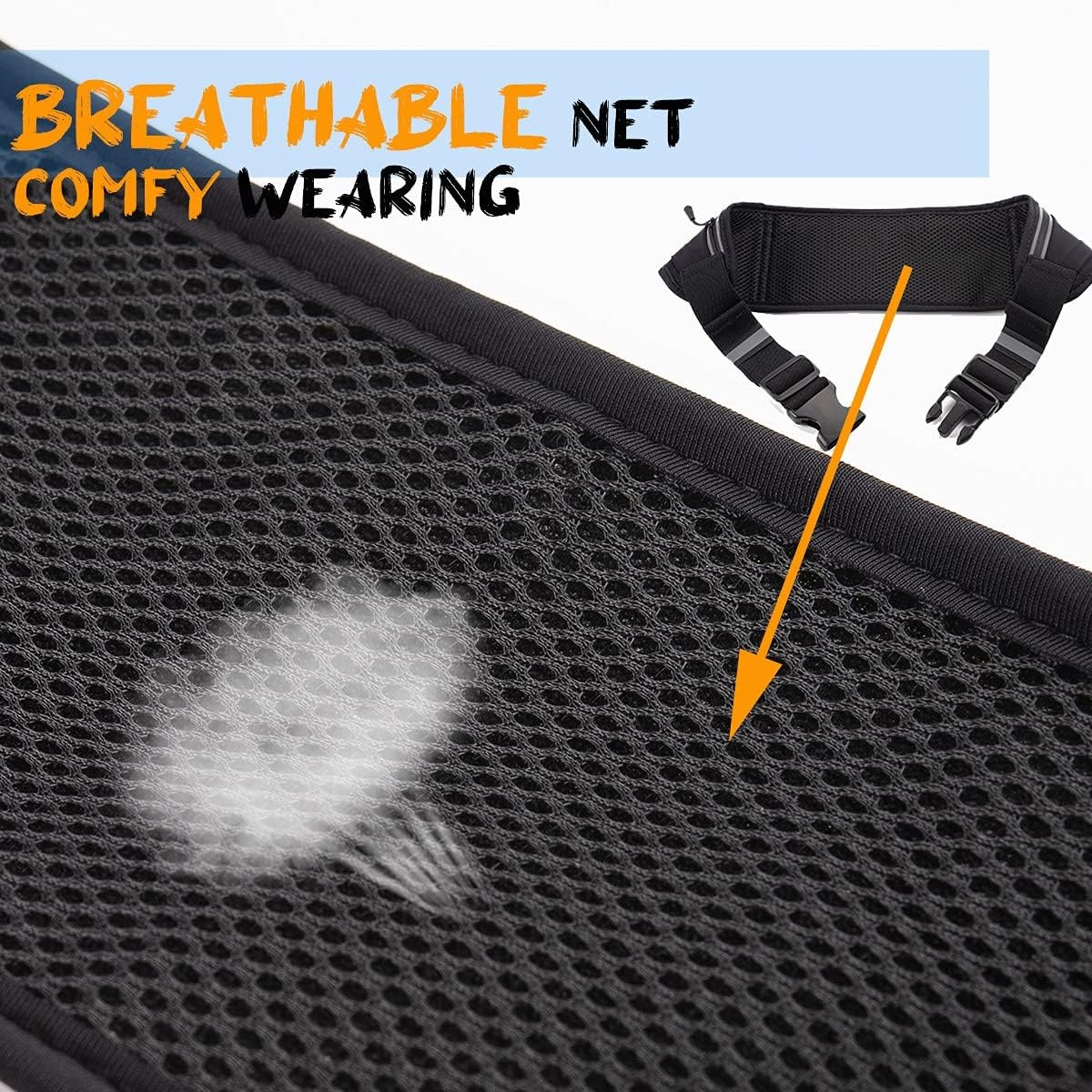 image:imageSlim Running Belt Bounce Free Fanny Pack Phone HolderBlack4 Grey Zippers