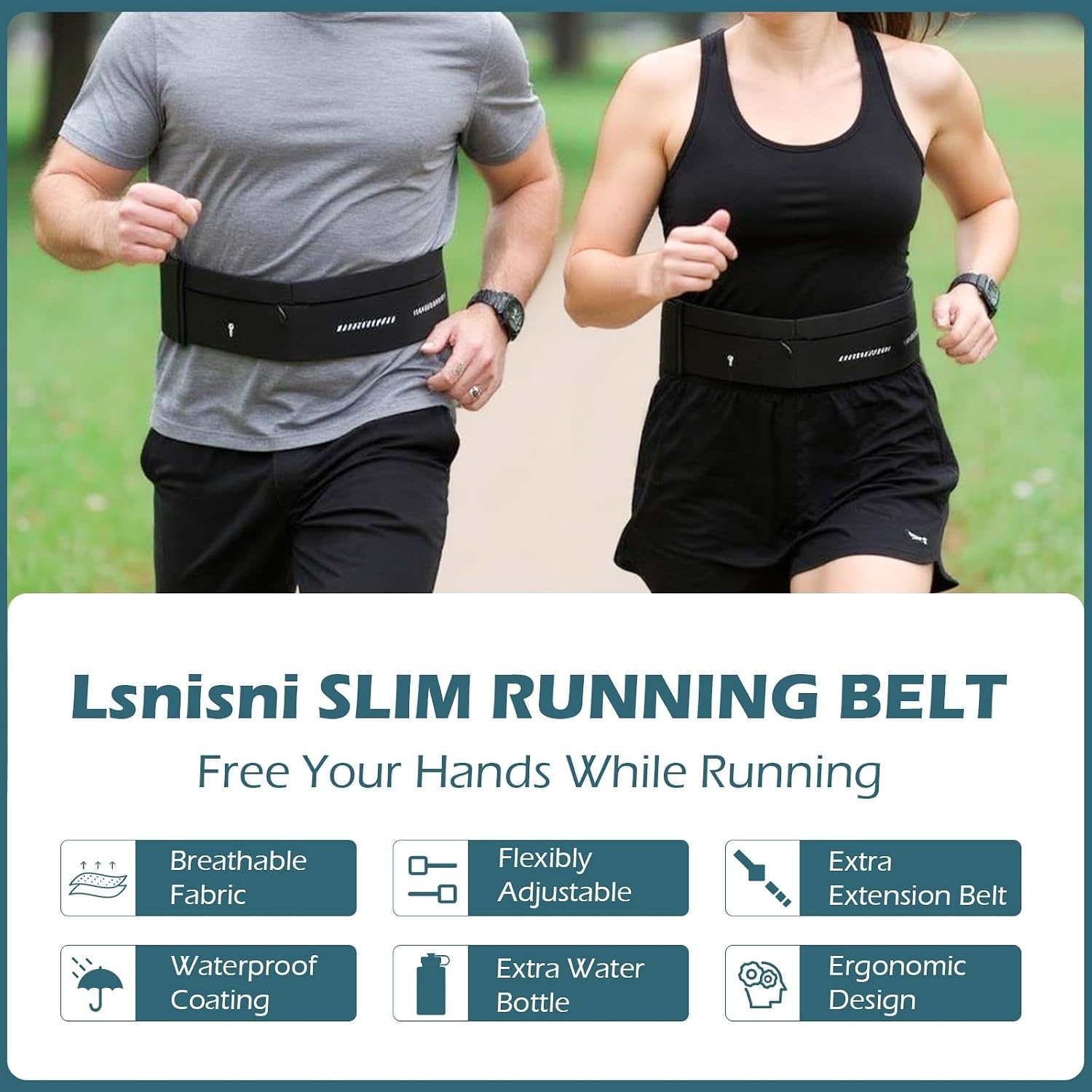 image:imageSlim Running Belt for Men and Women Running Waist PackBlacklarge