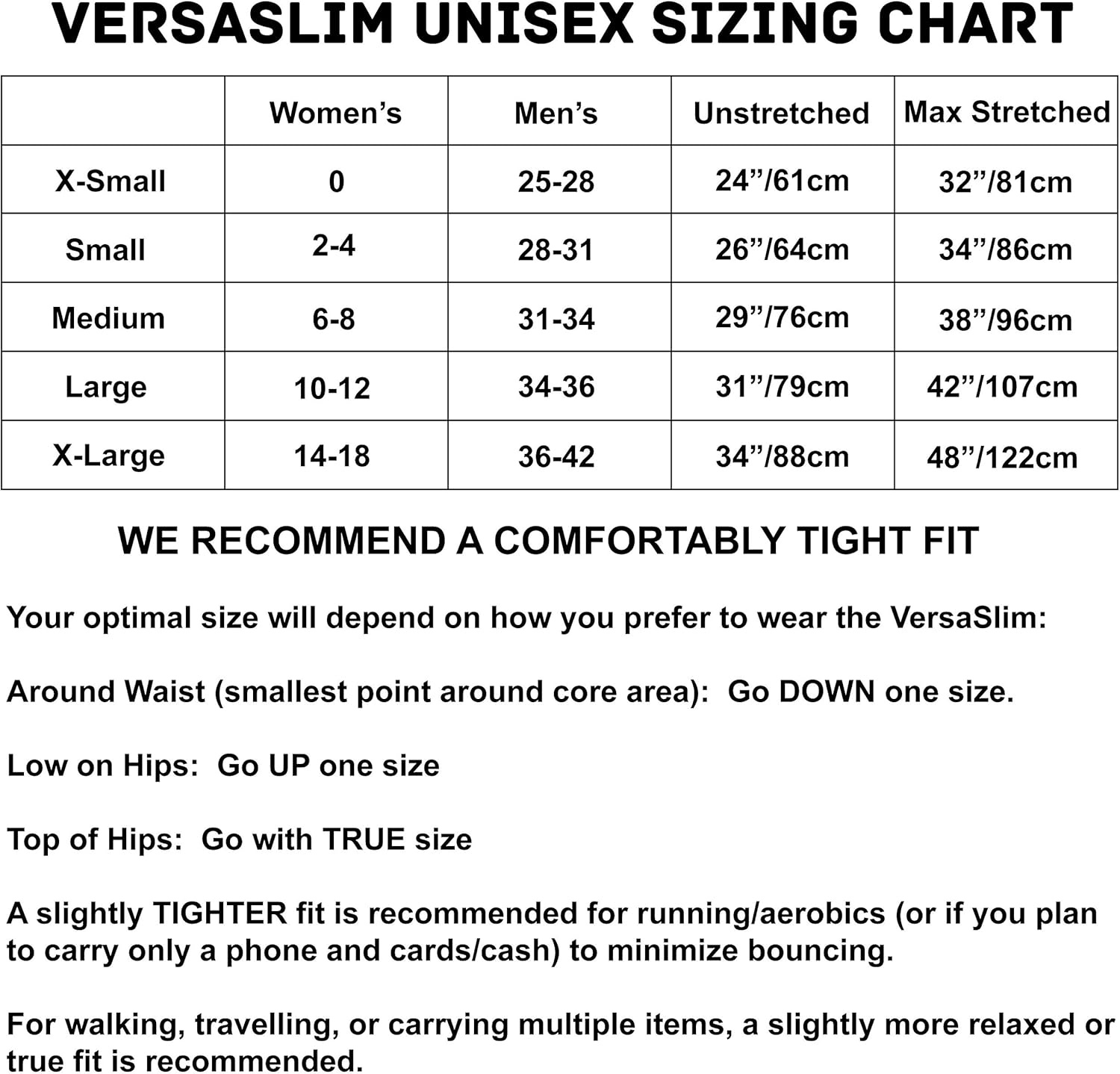 image:imageVersaSlim LowProfile Running Belt Gym Waist Pack Black SOffWhite