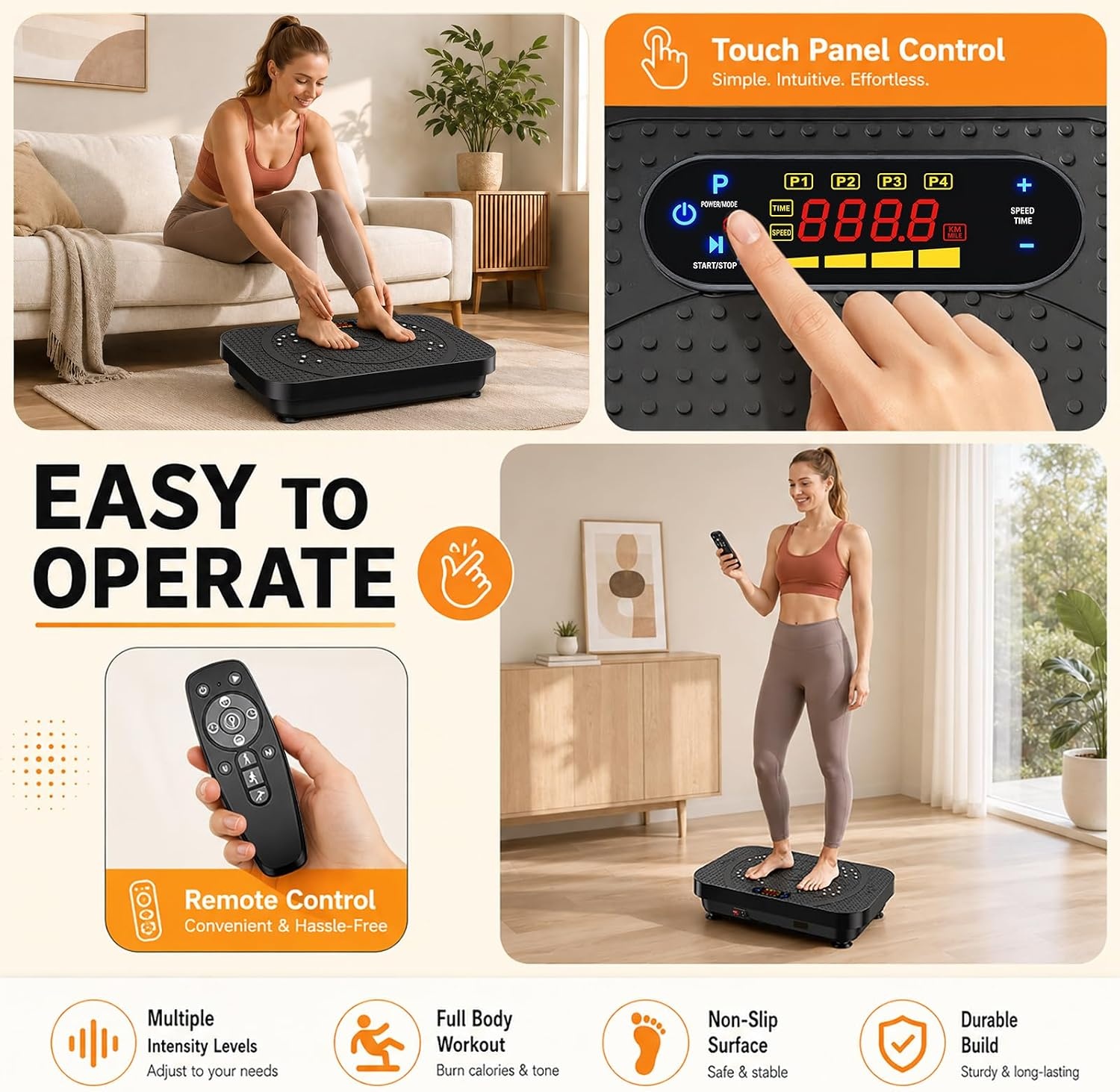 image:imageVibration Plate Exercise Machine 1999 Full Body Workout PlatformBlack