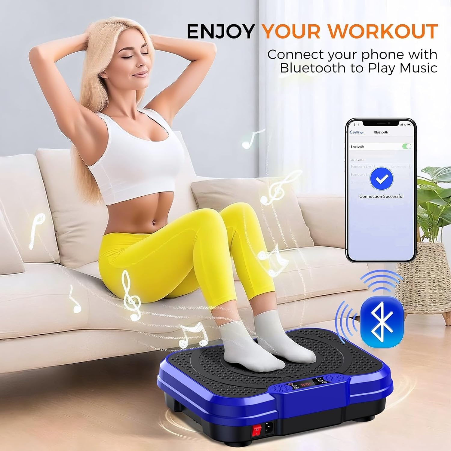 image:imageVibration Plate Exercise Machine Vibrating Plate for Lymphatic DrainageBlue