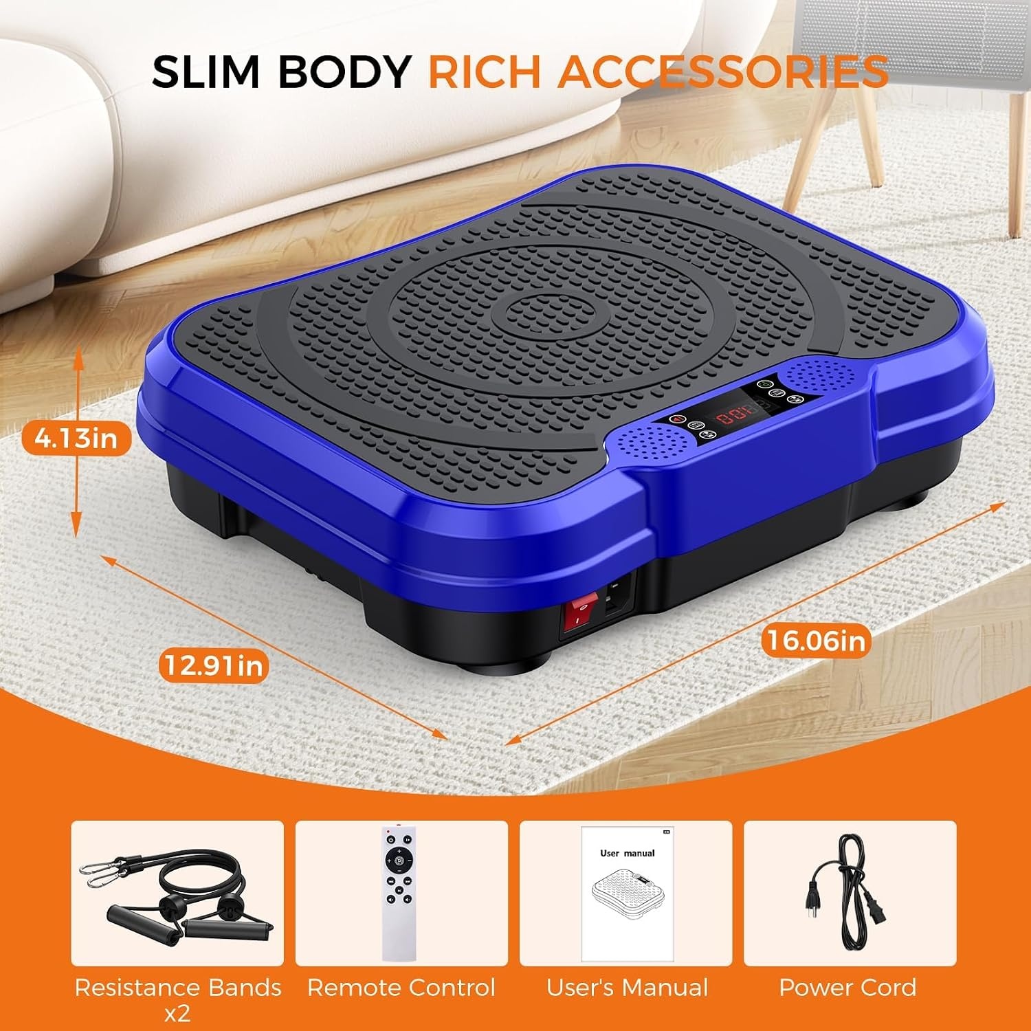 image:imageVibration Plate Exercise Machine Vibrating Plate for Lymphatic DrainageBlue