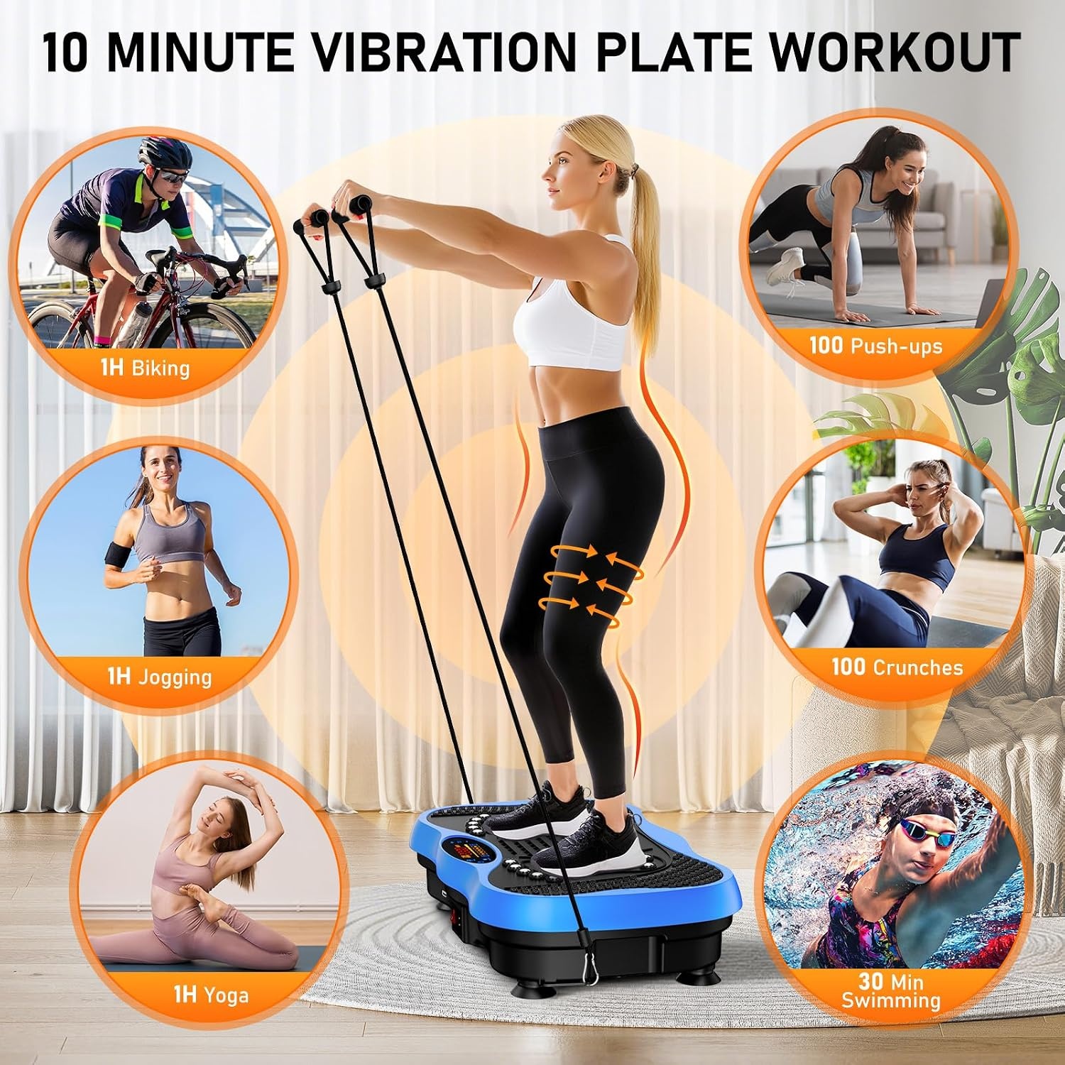 image:imageVibration Plate Exercise Machine for Full Body Lymphatic DrainageBlue