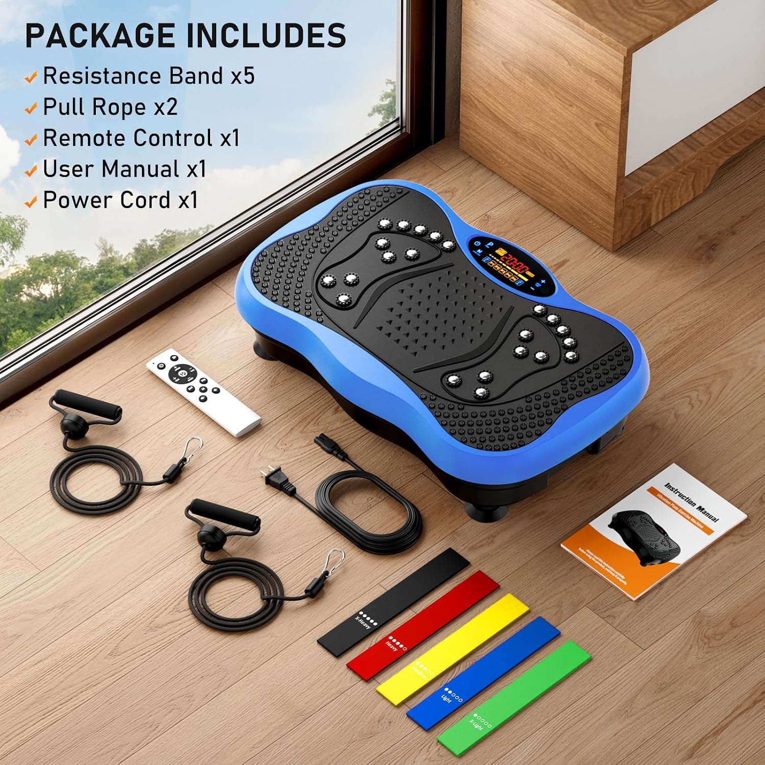 image:imageVibration Plate Exercise Machine for Full Body Lymphatic DrainageBlue