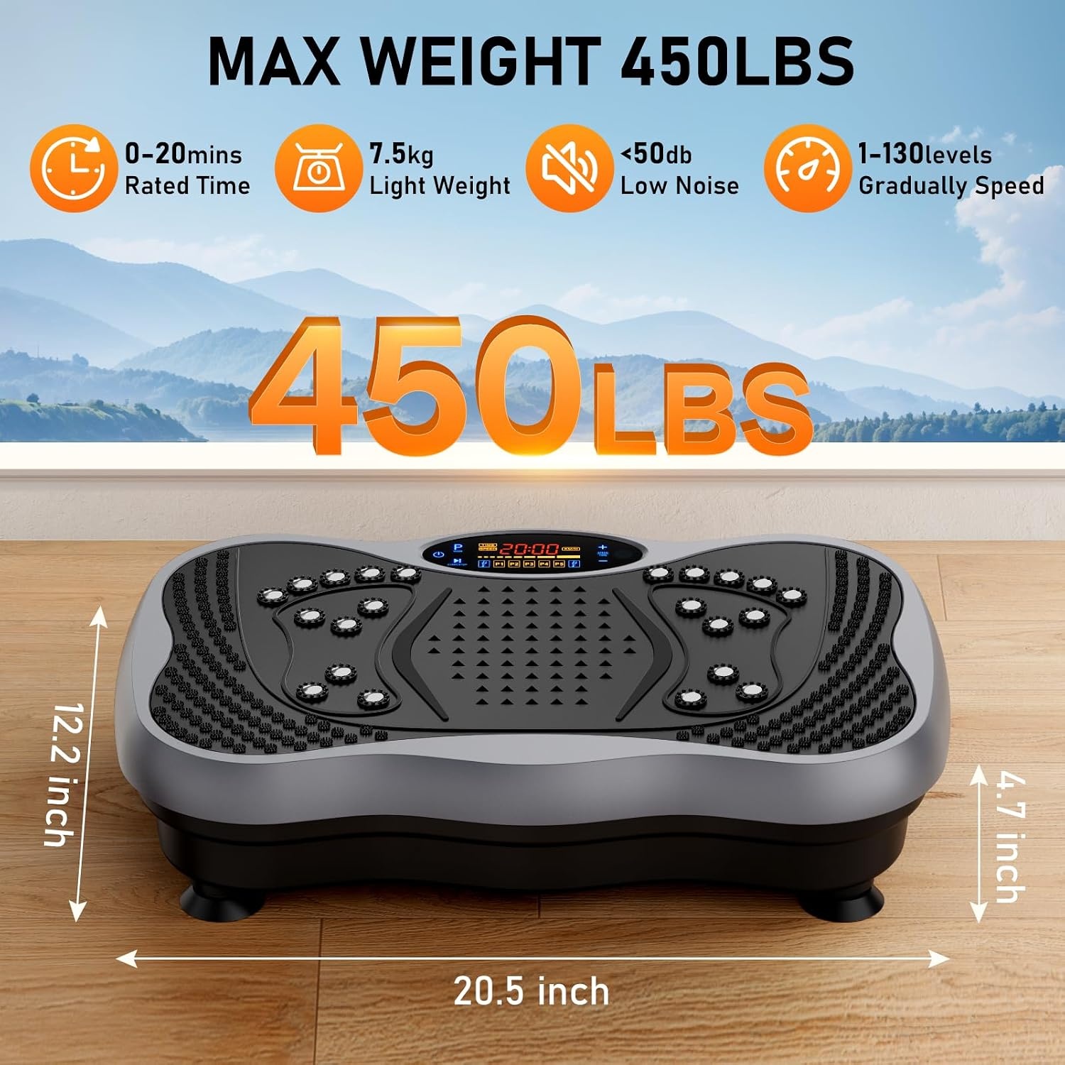 image:imageVibration Plate Exercise Machine for Full Body Lymphatic DrainageGray