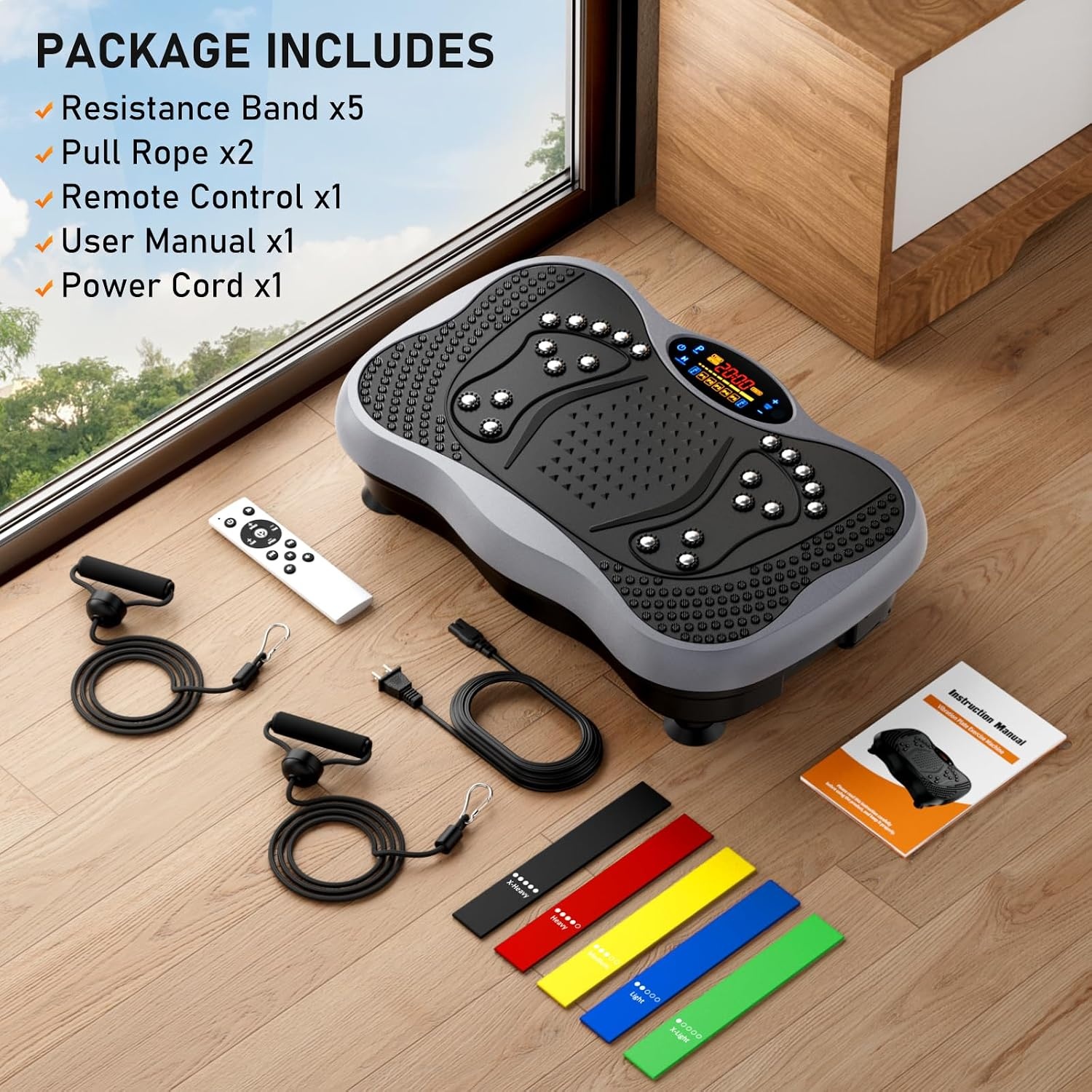 image:imageVibration Plate Exercise Machine for Full Body Lymphatic DrainageGray
