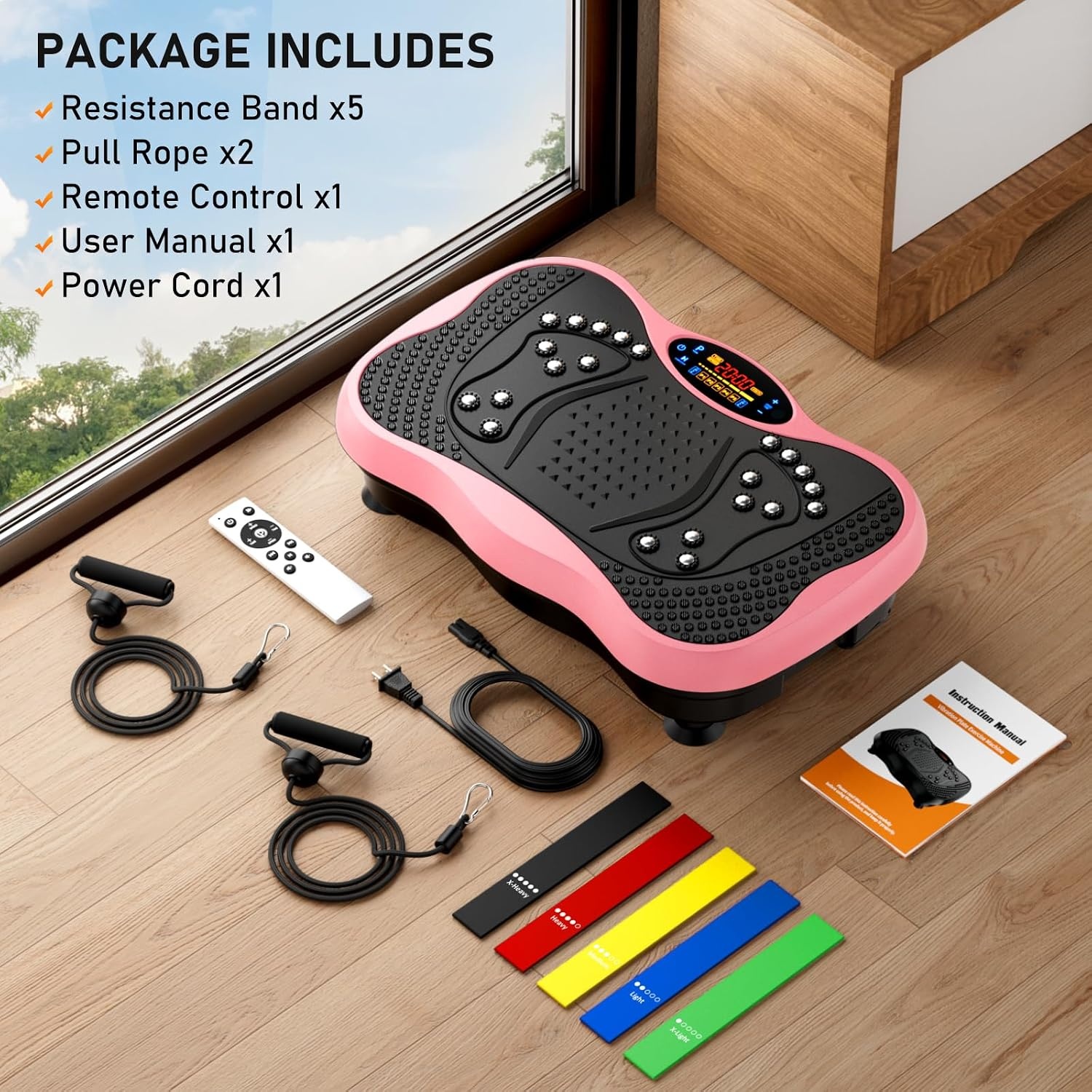 image:imageVibration Plate Exercise Machine for Full Body Lymphatic DrainagePink