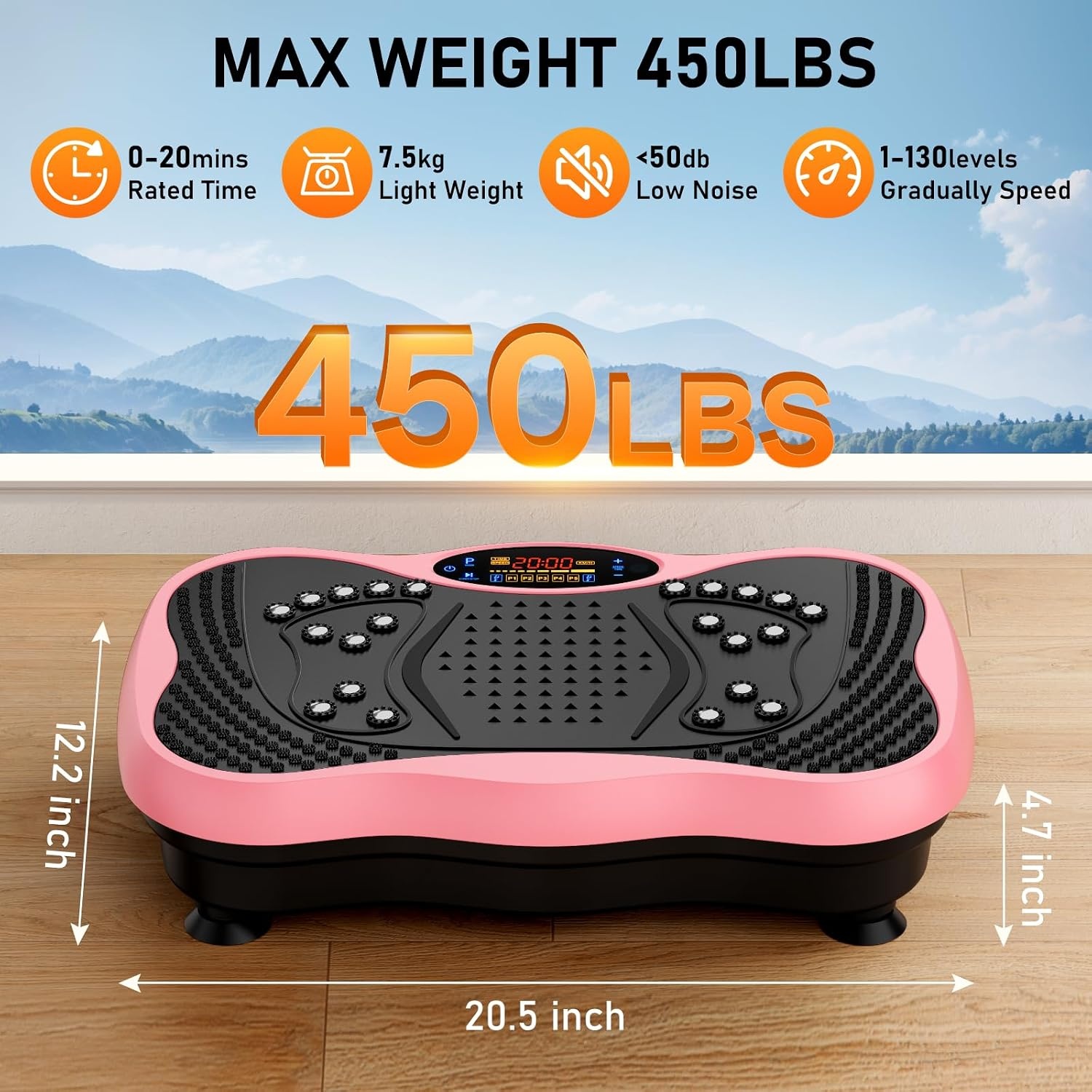 image:imageVibration Plate Exercise Machine for Full Body Lymphatic DrainagePink