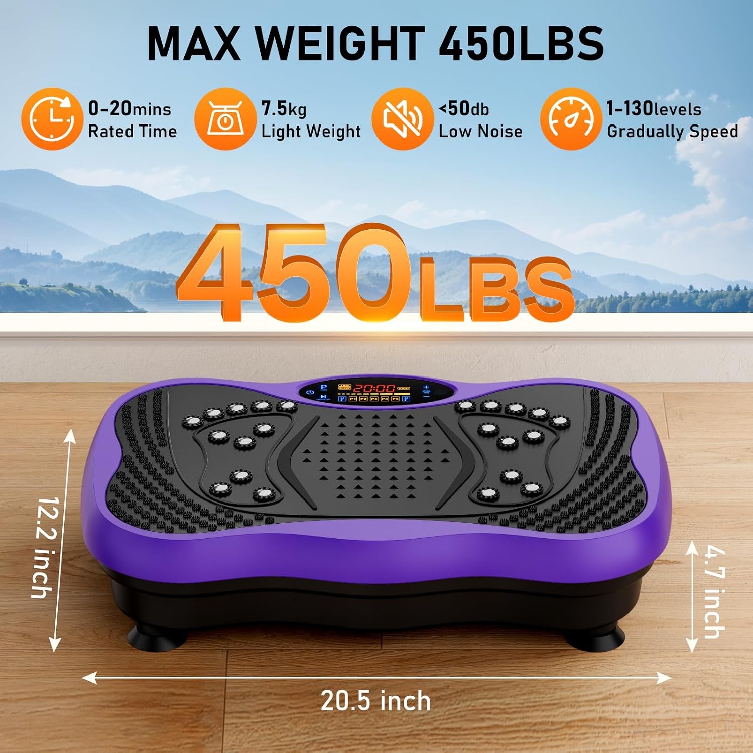 image:imageVibration Plate Exercise Machine for Full Body Lymphatic DrainagePurple