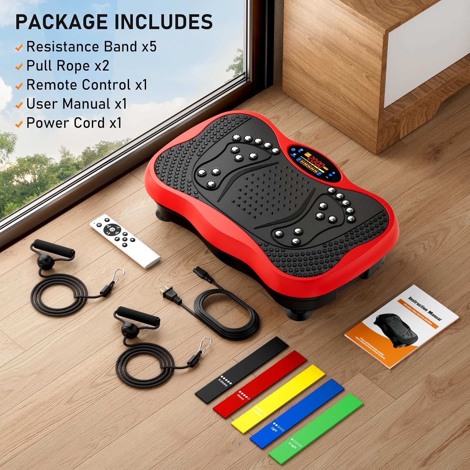 image:imageVibration Plate Exercise Machine for Full Body Lymphatic DrainageRed