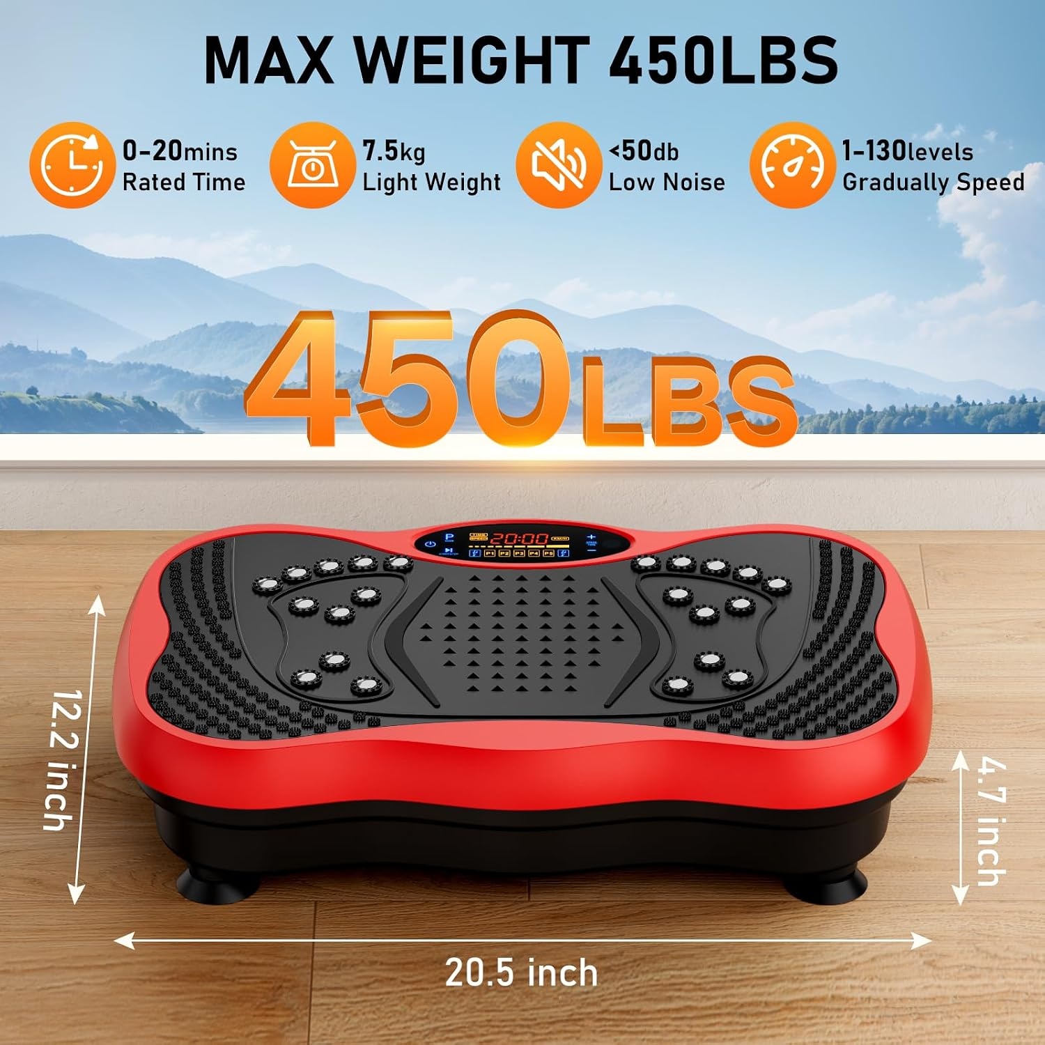 image:imageVibration Plate Exercise Machine for Full Body Lymphatic DrainageRed