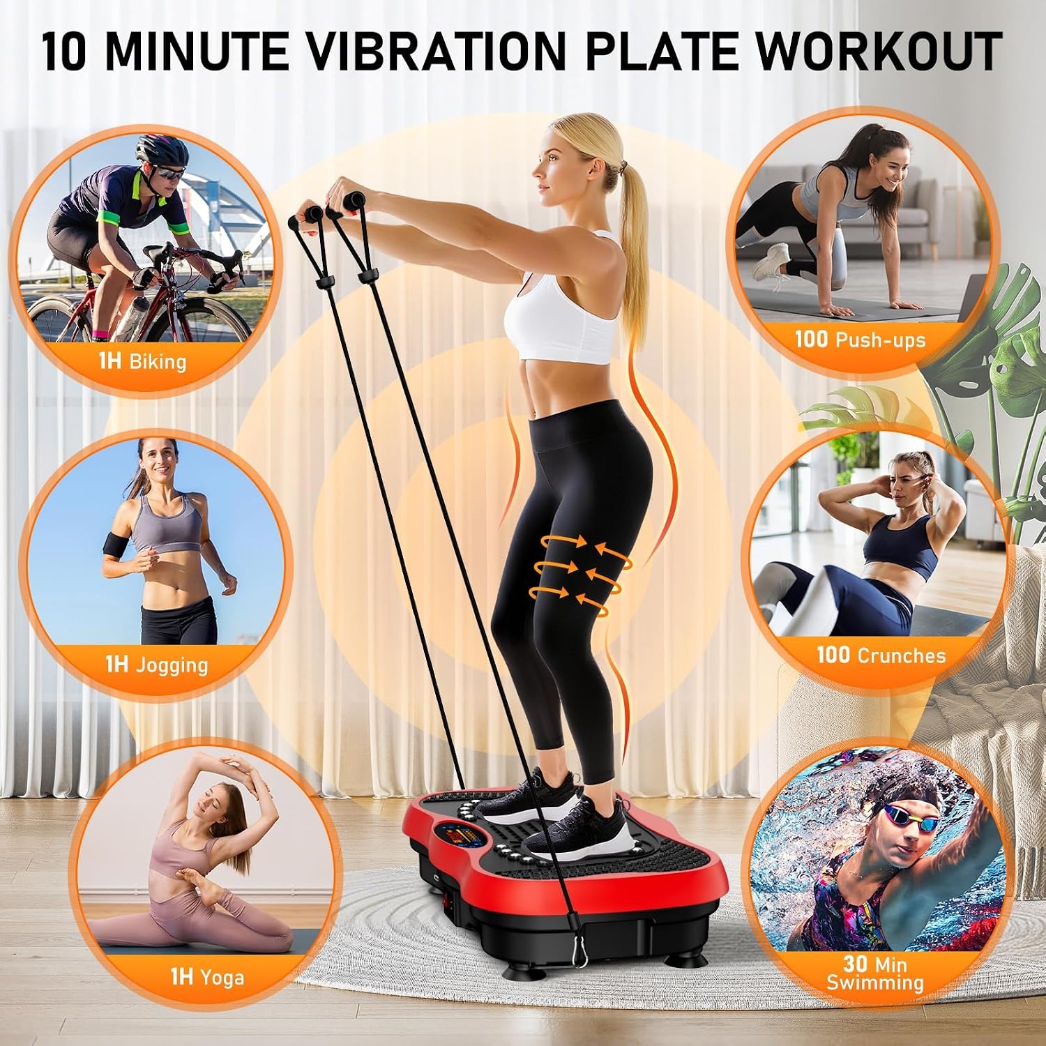 image:imageVibration Plate Exercise Machine for Full Body Lymphatic DrainageRed