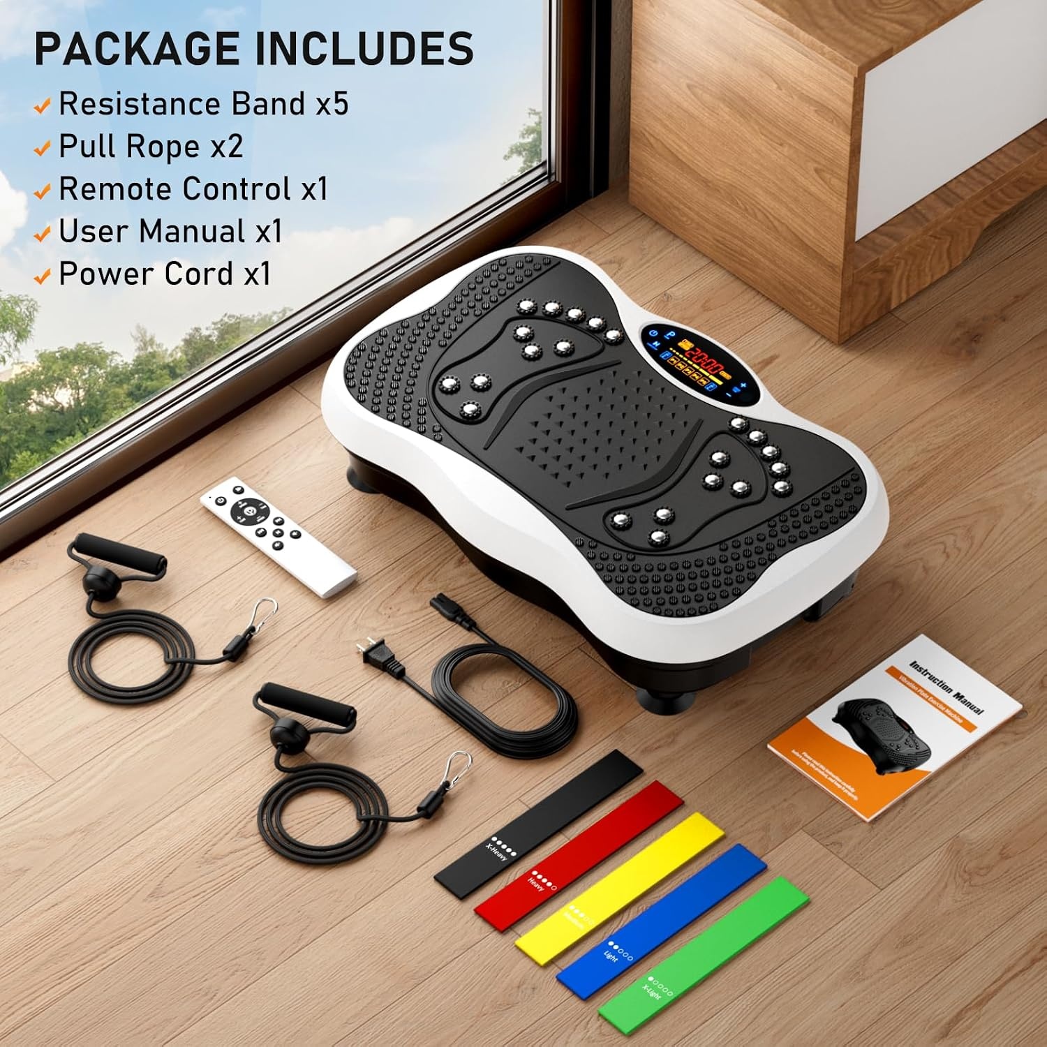 image:imageVibration Plate Exercise Machine for Full Body Lymphatic DrainageWhite