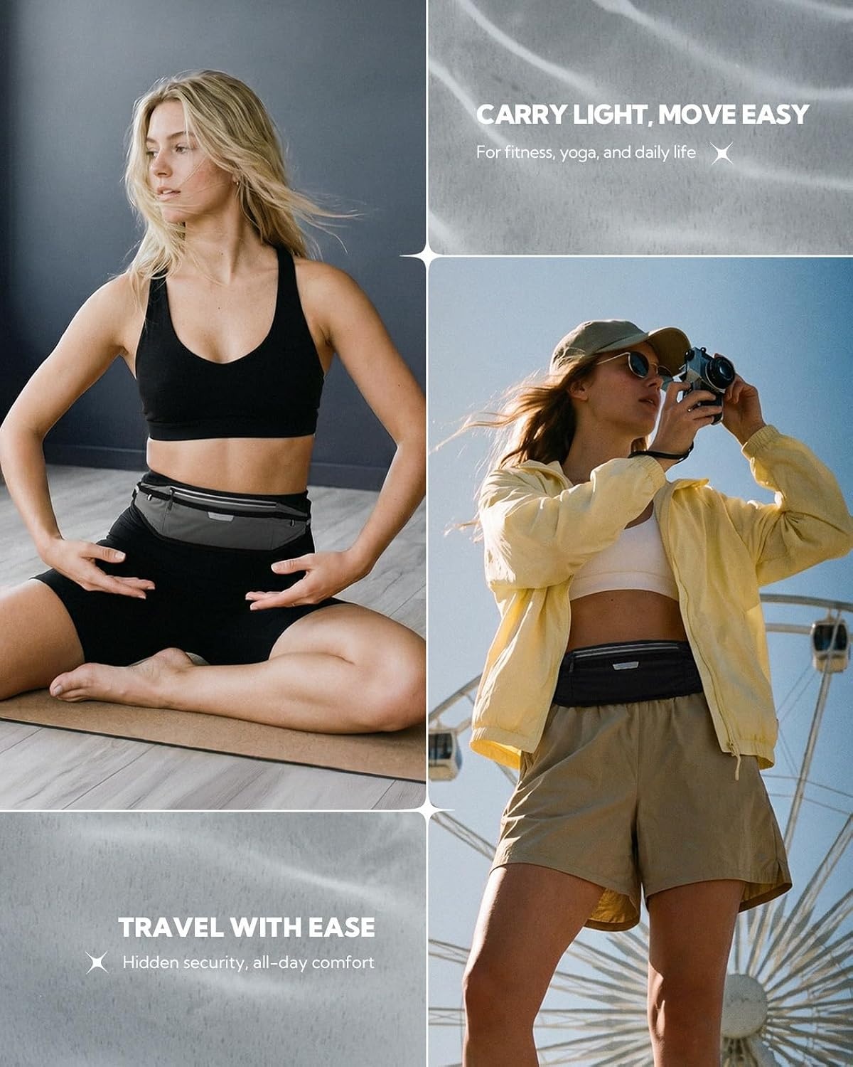 image:imageWATERFLY Running Belt Slim Breathable Back Pad 4Pocket Runners PouchDark Blue