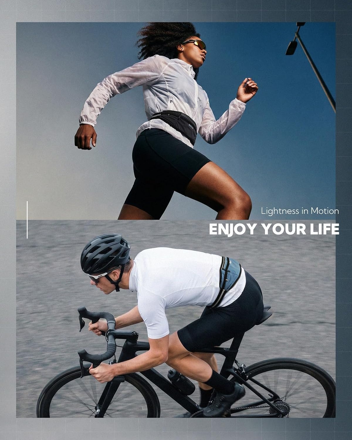 image:imageWATERFLY Running Belt Slim Breathable Back Pad 4Pocket Runners PouchDark Blue