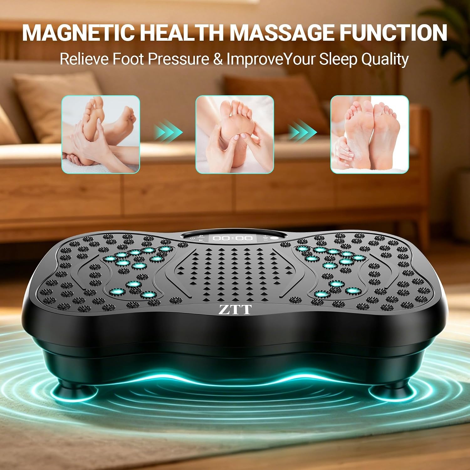 image:imageZTT Vibration Plate Exercise Machine for Lymphatic Drainage 450lbs