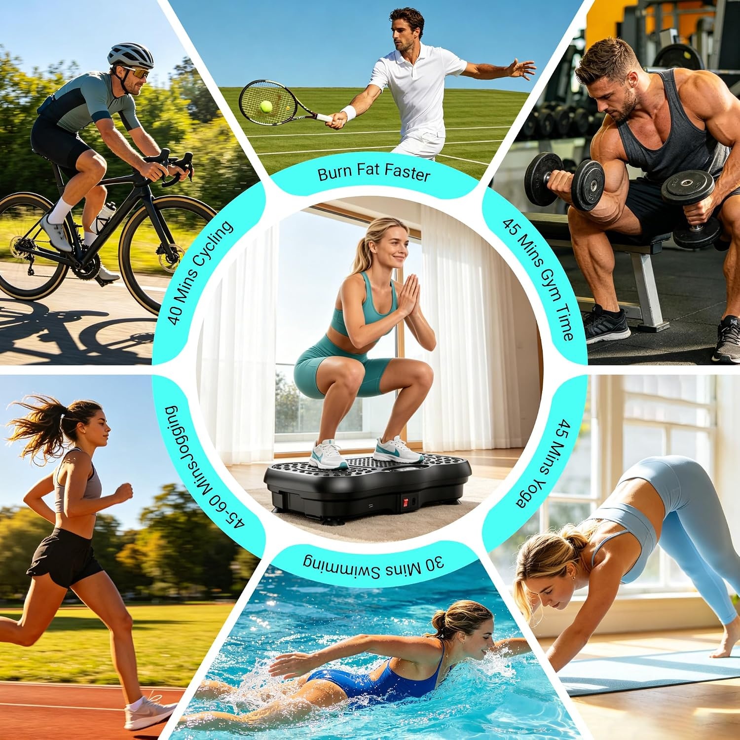 image:imageZTT Vibration Plate Exercise Machine for Lymphatic Drainage 450lbs