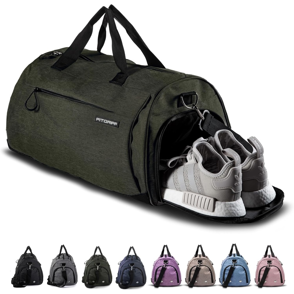 image:imageFitgriff Gym Bag for Men amp Women with Shoe amp Wet Compartment  Duffle Bag for Travel Sports Fitness amp WorkoutArmy Green