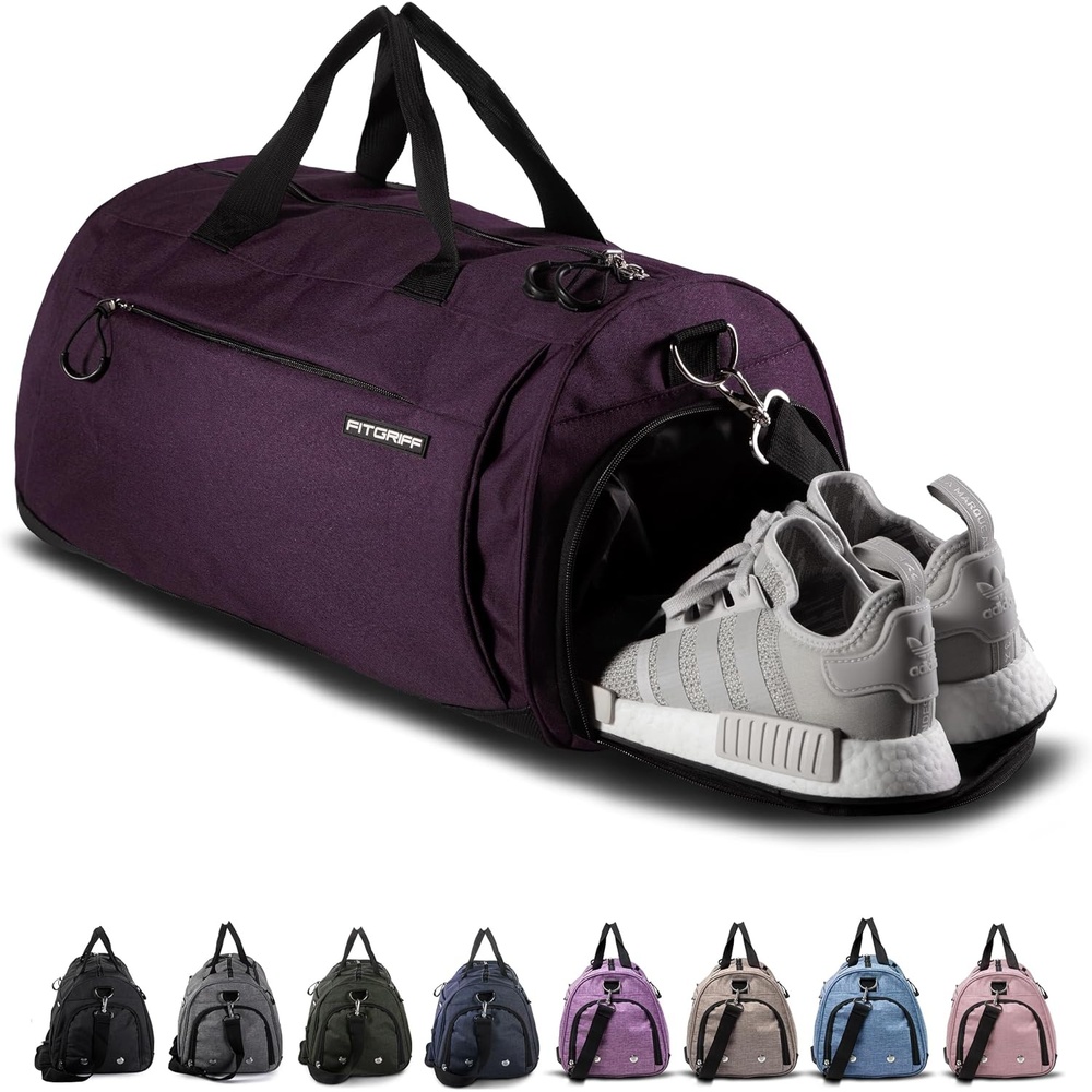 image:imageFitgriff Gym Bag for Men amp Women with Shoe amp Wet Compartment Duffle Bag for Travel Sports Fitness amp WorkoutMulberry