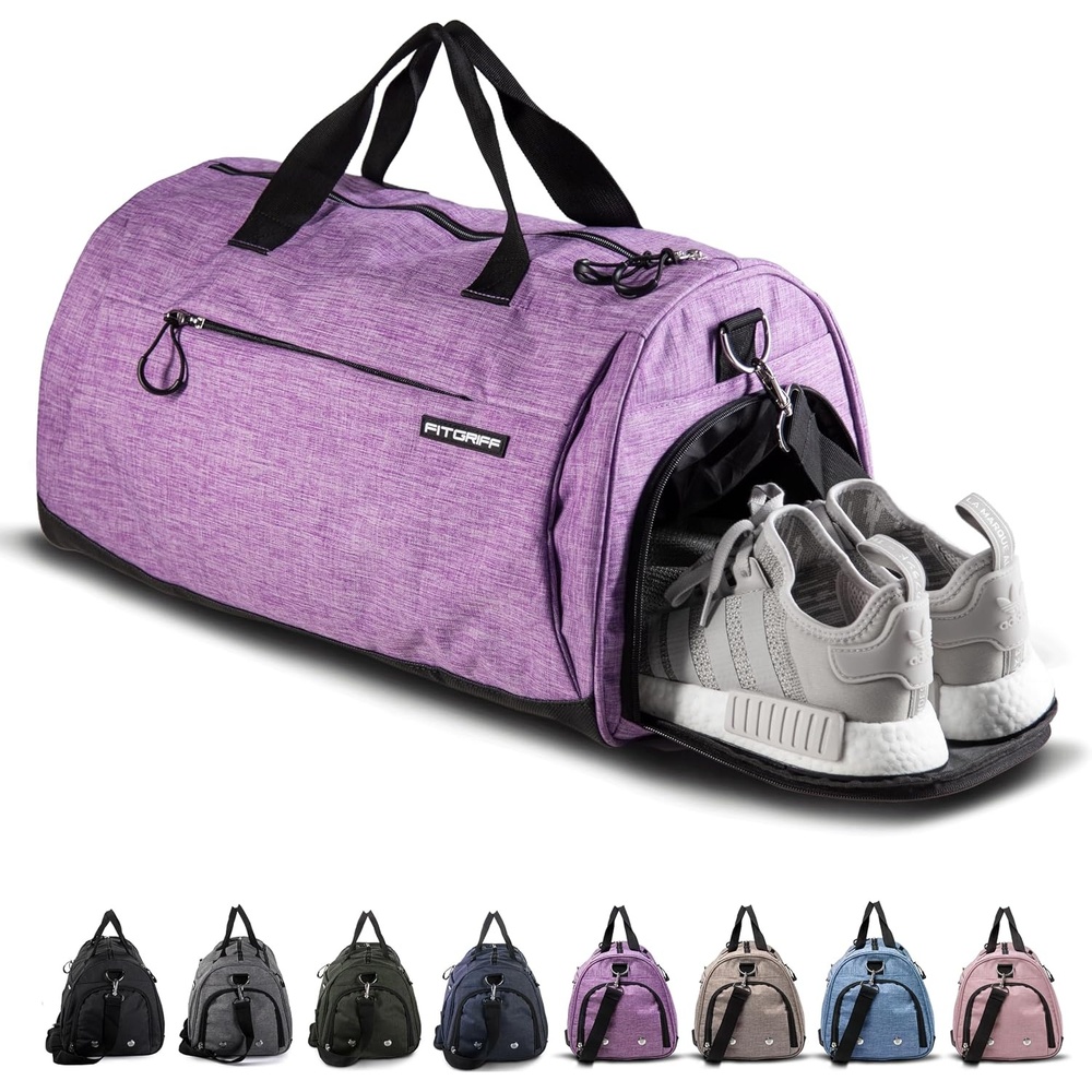 image:imageFitgriff Gym Bag for Men amp Women with Shoe amp Wet Compartment Duffle Bag for Travel Sports Fitness amp WorkoutPurple