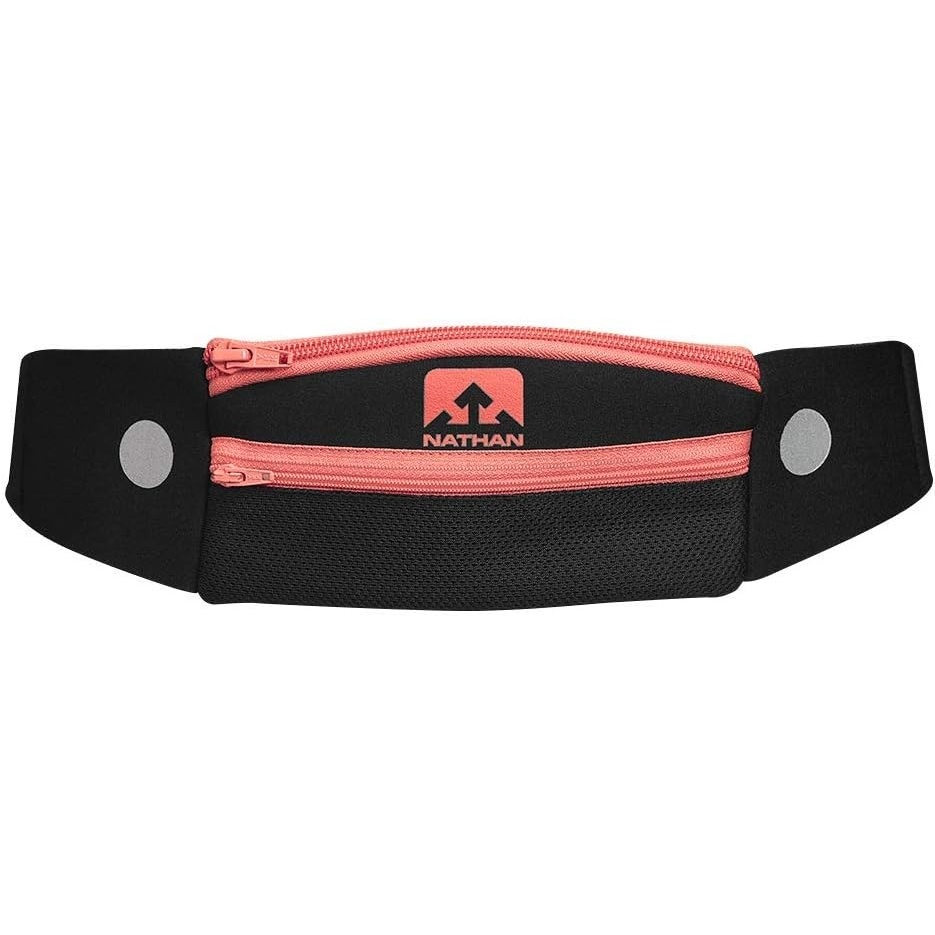 image:imageNathan 5K Runners Waist Pack Nathan Running Belt Essentials for Women and Men Smartphone Storage Adjustable ReflectiveBlackCoral