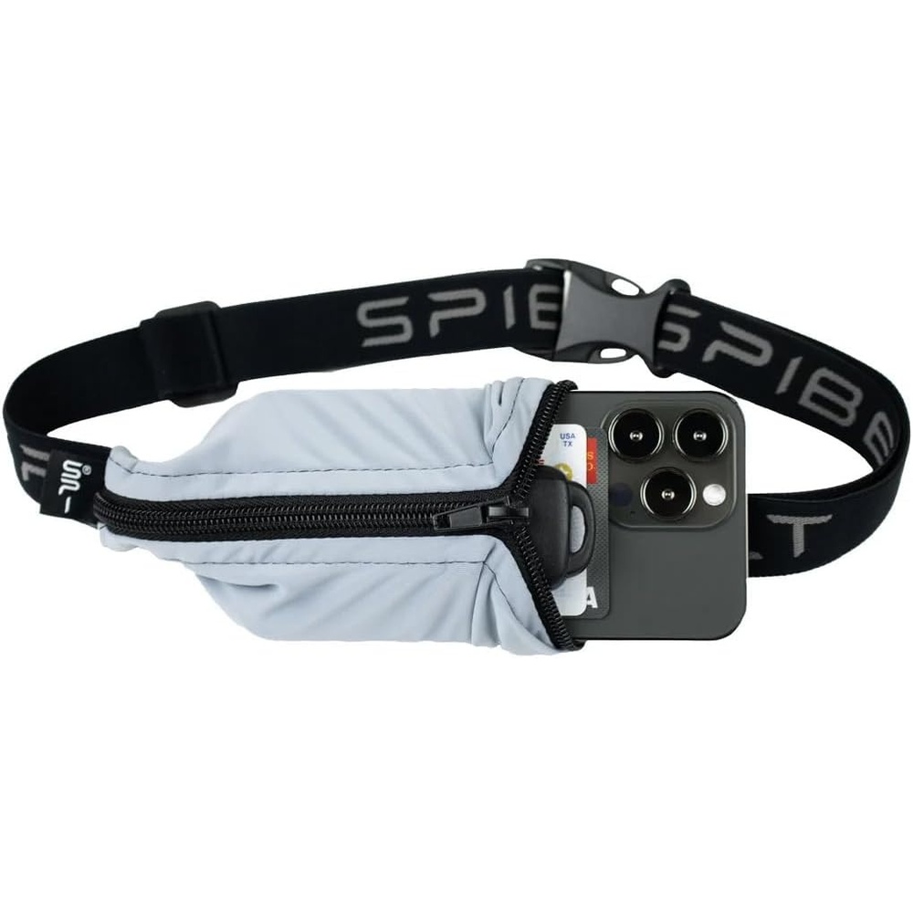 image:imageSPIbelt Running Belt Original Monochromatic Women Men Phone Holder for Running Running Fanny Pack Holder for Phone Running Waist Pack Adjustable Waist Fits All Phones White wWhite ZipperSeafoam with Black Zipper
