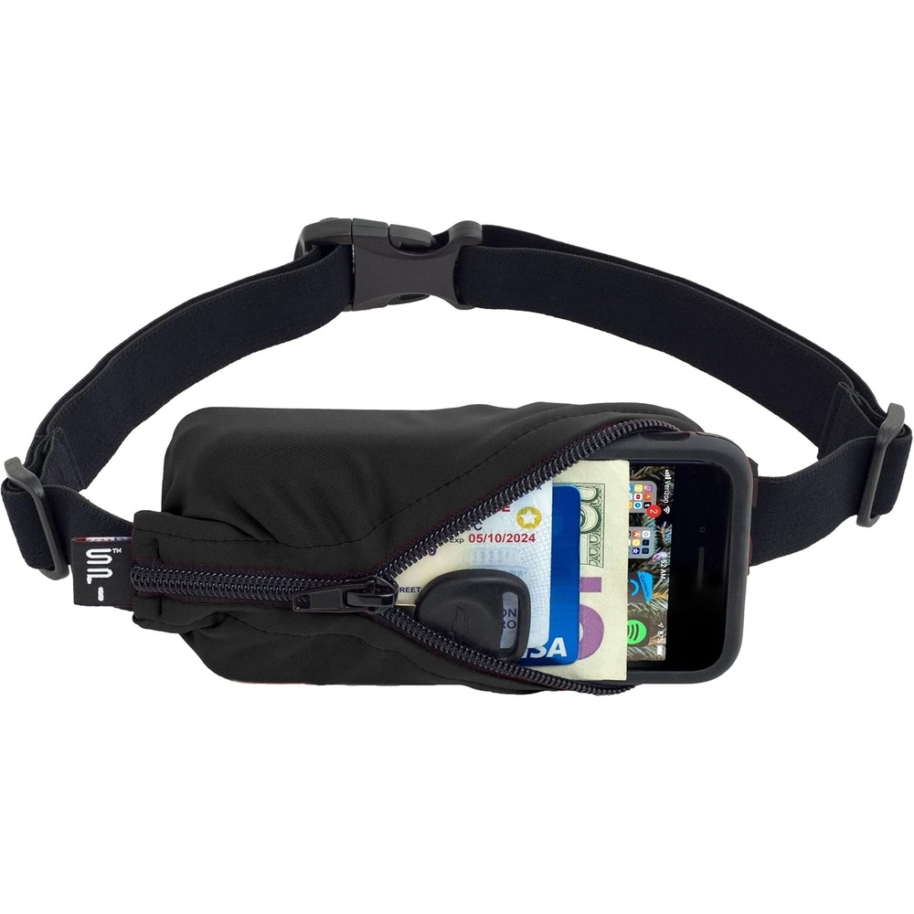 image:imageSPIbelt Running Belt Original Monochromatic Women Men Phone Holder for Running Running Fanny Pack Holder for Phone Running Waist Pack Adjustable Waist Fits All Phones White wWhite ZipperBlack with Black Zipper No Logo