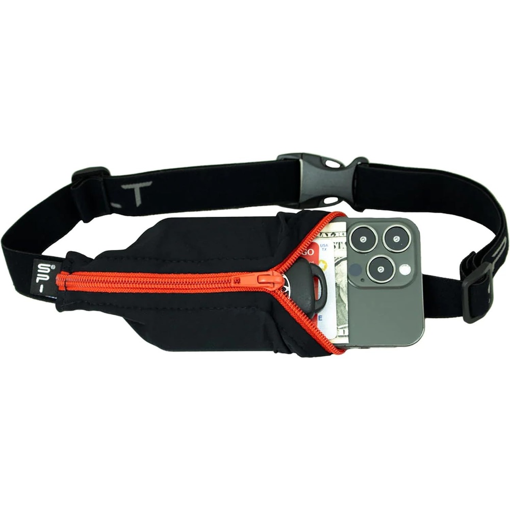 image:imageSPIbelt Running Belt Original Monochromatic Women Men Phone Holder for Running Running Fanny Pack Holder for Phone Running Waist Pack Adjustable Waist Fits All Phones White wWhite ZipperBlack with Red Zipper
