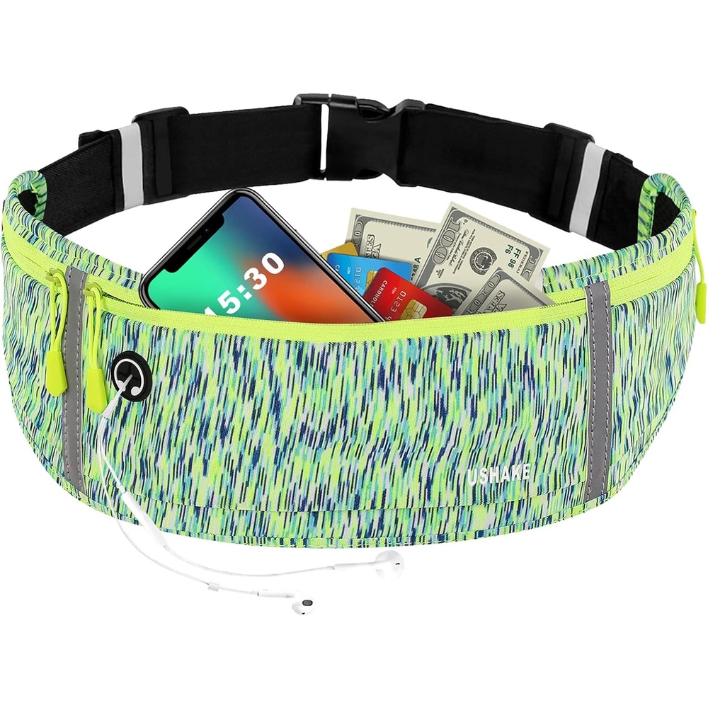image:imageSlim Running Belt Bounce Free Fanny Pack Phone HolderGreen