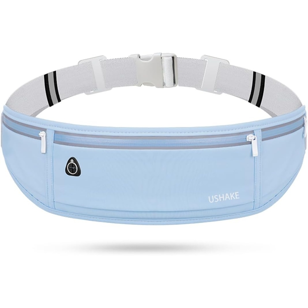 image:imageSlim Running Belt Bounce Free Fanny Pack Phone HolderLight Blue