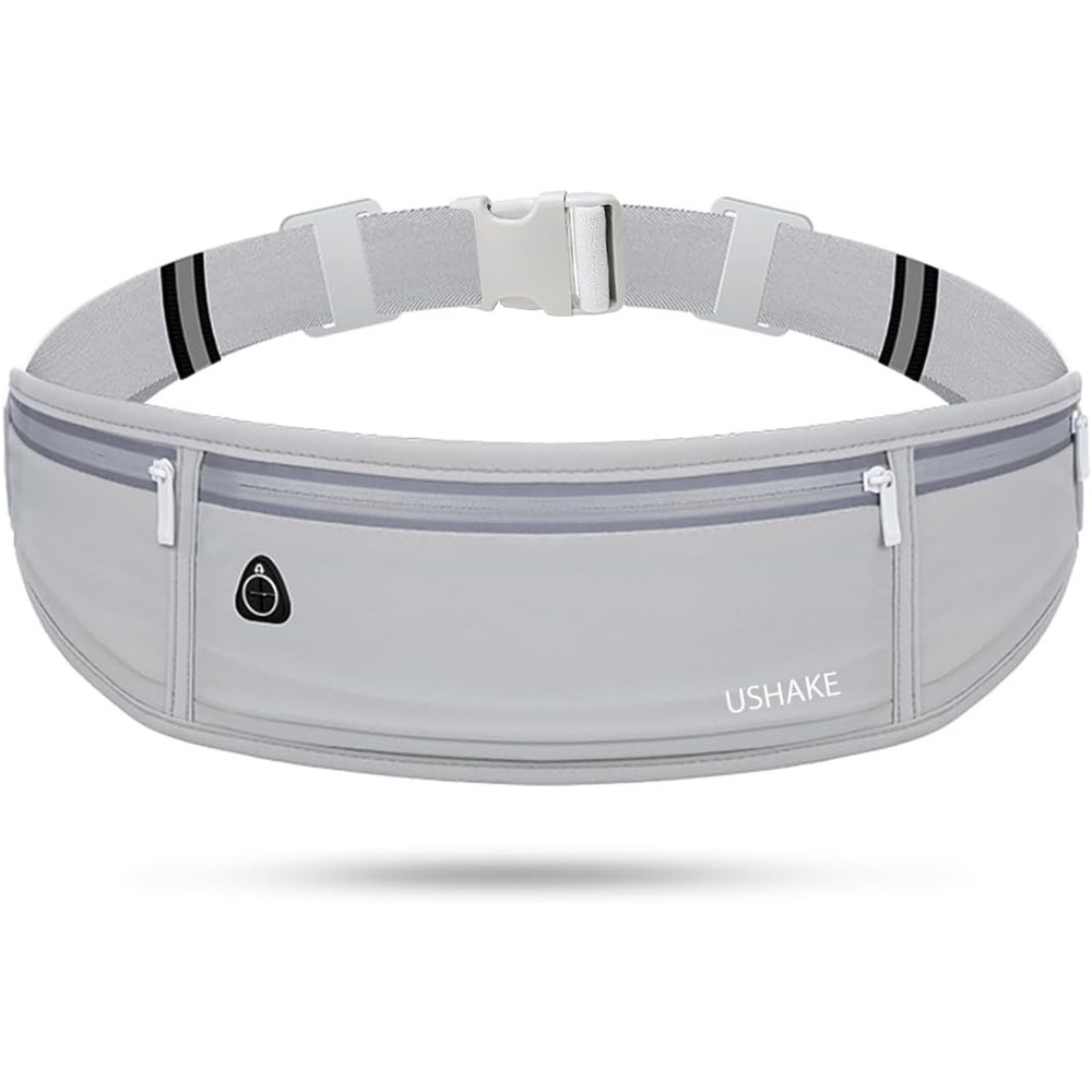 image:imageSlim Running Belt Bounce Free Fanny Pack Phone HolderLight Grey