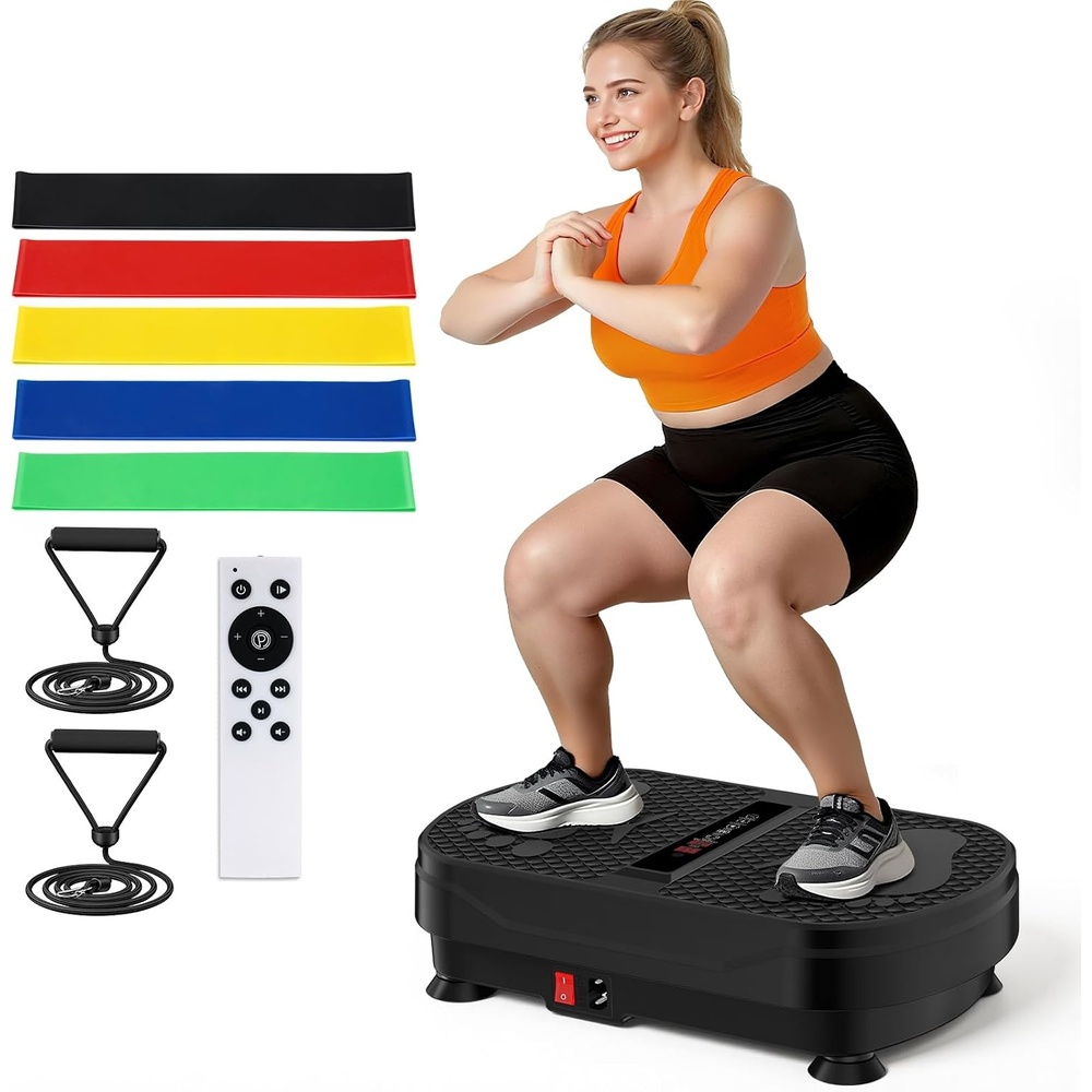 image:imageVibration Plate Exercise Machine for Full Body Lymphatic DrainageCarbon Black