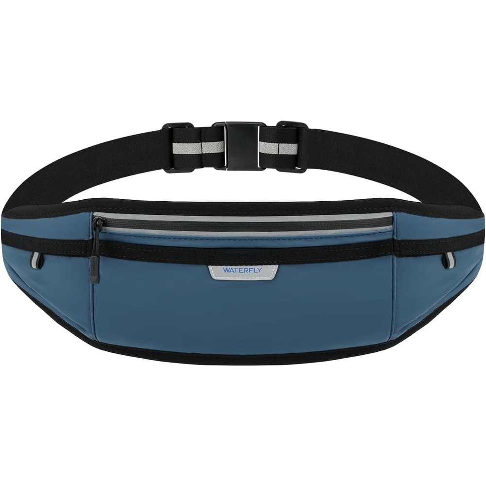 image:imageWATERFLY Running Belt Slim Breathable Back Pad 4Pocket Runners PouchDark Blue